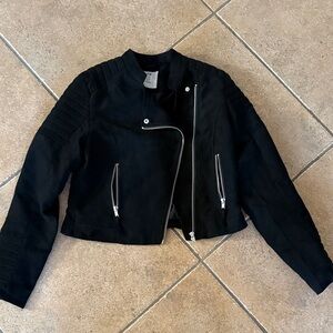 H&M Black Leather Biker Jacket